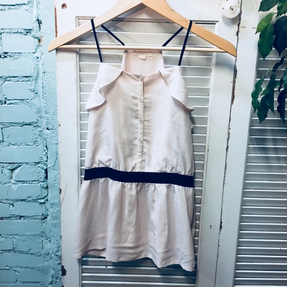 "Tulle" Powder Pink Blouse w/ Ruffles - Picture 1 of 8